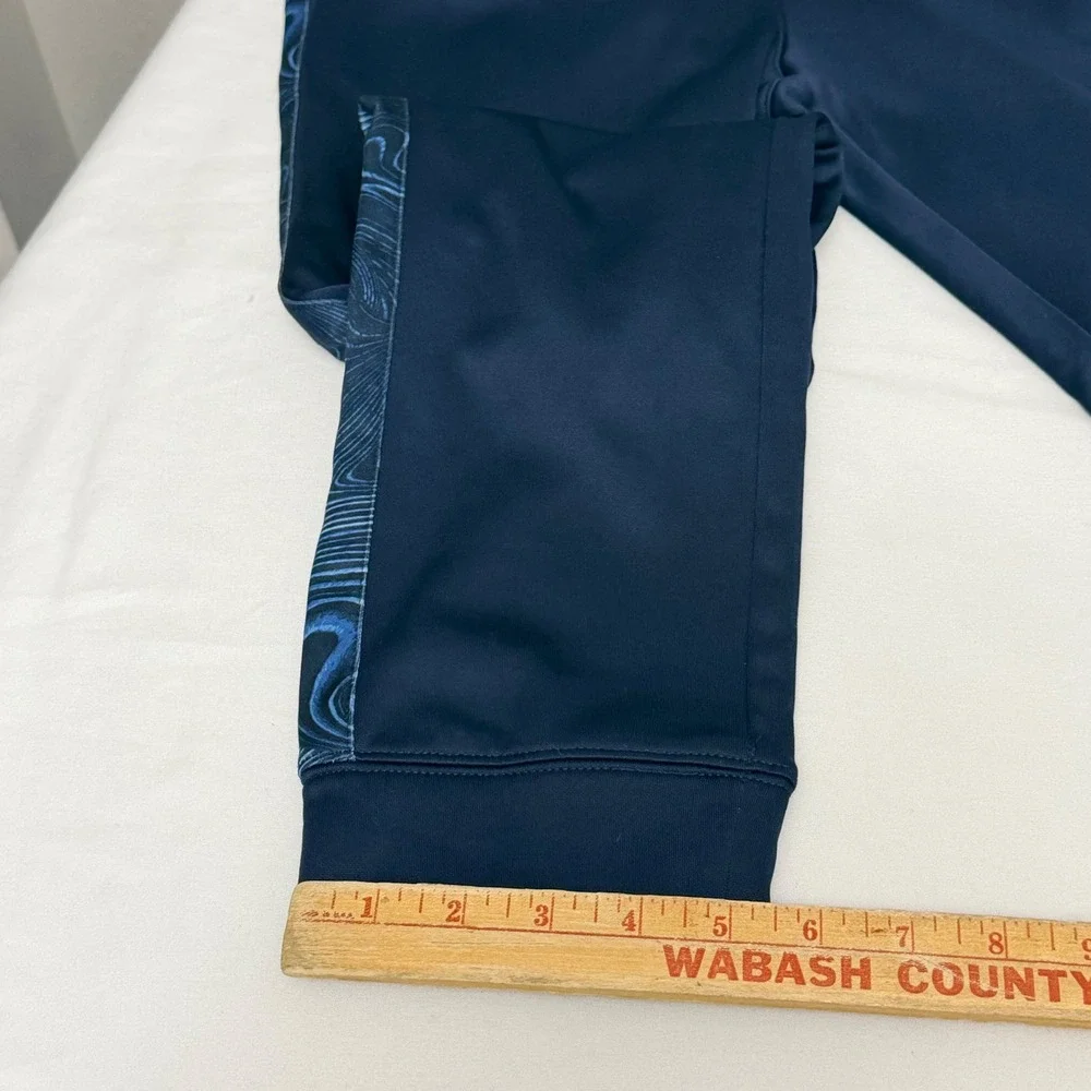 The Childrens Place Sport Boys XL 14 Navy Blue Marble Stripe Fleece Joggers